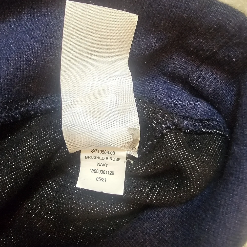 Banana Republic Brushed Birdseye Pullover - Navy - Size Large